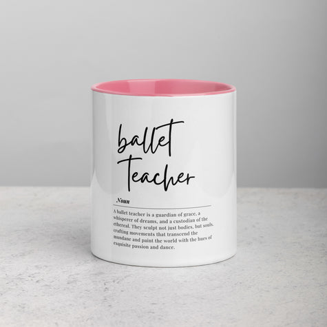 Ballet Teacher Mug with Color Inside: Graceful Appreciation
